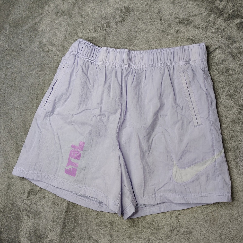 Nike‎ EYBL Basketball Shorts Mens XL Purple Solid Woven Mesh Lined Athletic 7"